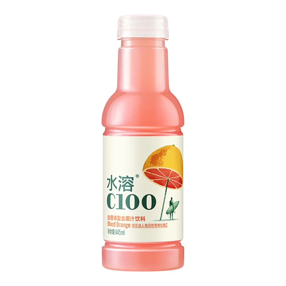 Nongfu Spring C100 Blood Orange Juice Drink 445ml x 15 Bottles (Case) - Image 2