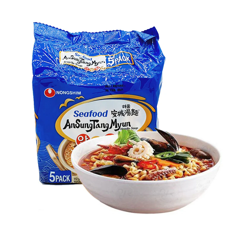 Nongshim Ansungtangmyun Seafood Noodle Soup - 112g x 5 Packs