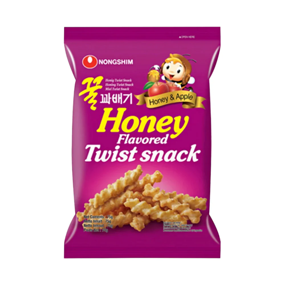 Nongshim Honey & Apple Flavoured Twist Snack 75g