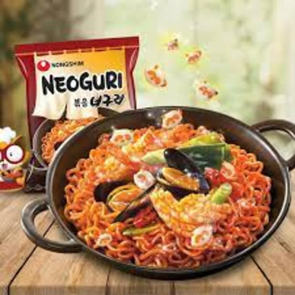 Nongshim Neoguri Spicy Stir-Fry Noodles 137g x 4 Pack - Image 3
