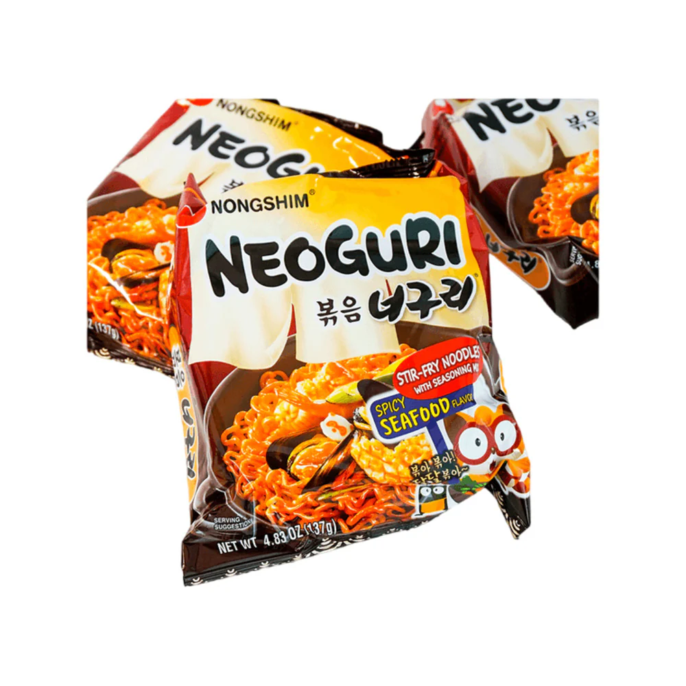 Nongshim Neoguri Spicy Stir-Fry Noodles - 4 Pack, 137g Each - Image 2