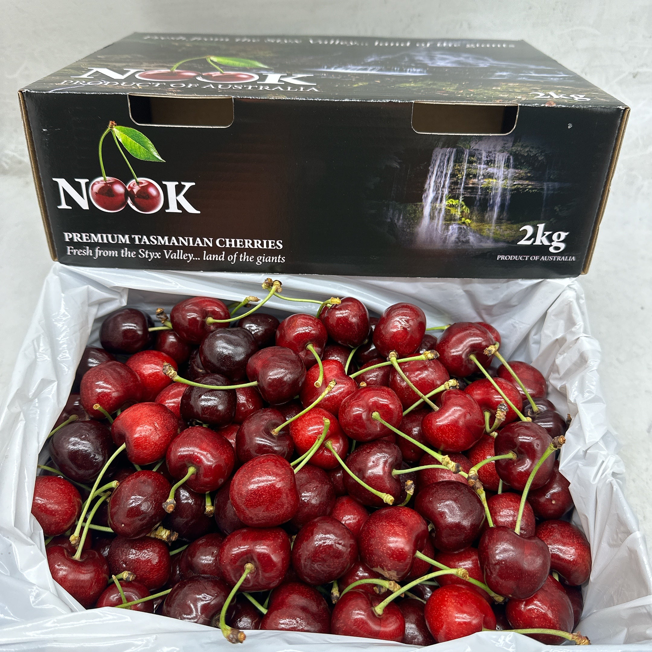 Nook Tasmanian Samba Cherries 32mm+ Gift Box 2kg