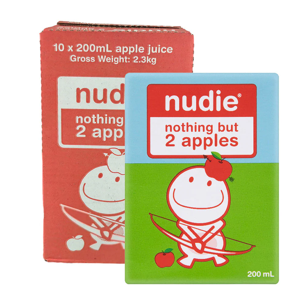 Nudie Kids Pure Apple Juice - 200ml x 10