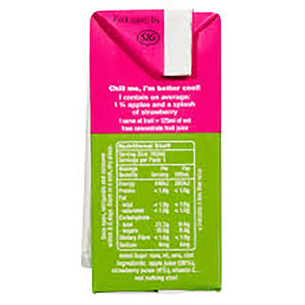 Nudie Kids Pure Fruit Juice Strawberry Apple - 200ml x 10 - Image 2