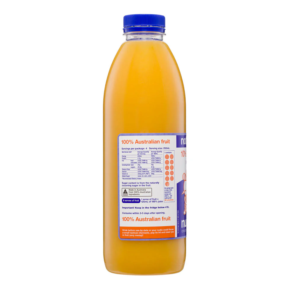 Nudie Nothing But Oranges Pulp Free Juice - 1L - Image 3
