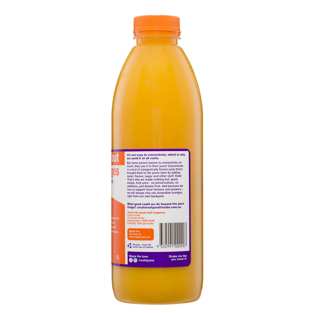 Nudie Pure Orange Juice - 1L - Image 2