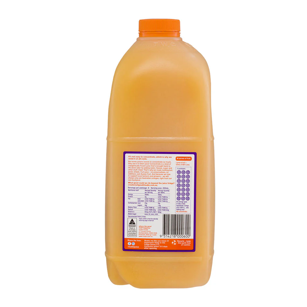 Nudie Pure Orange Juice - 2L - Image 2