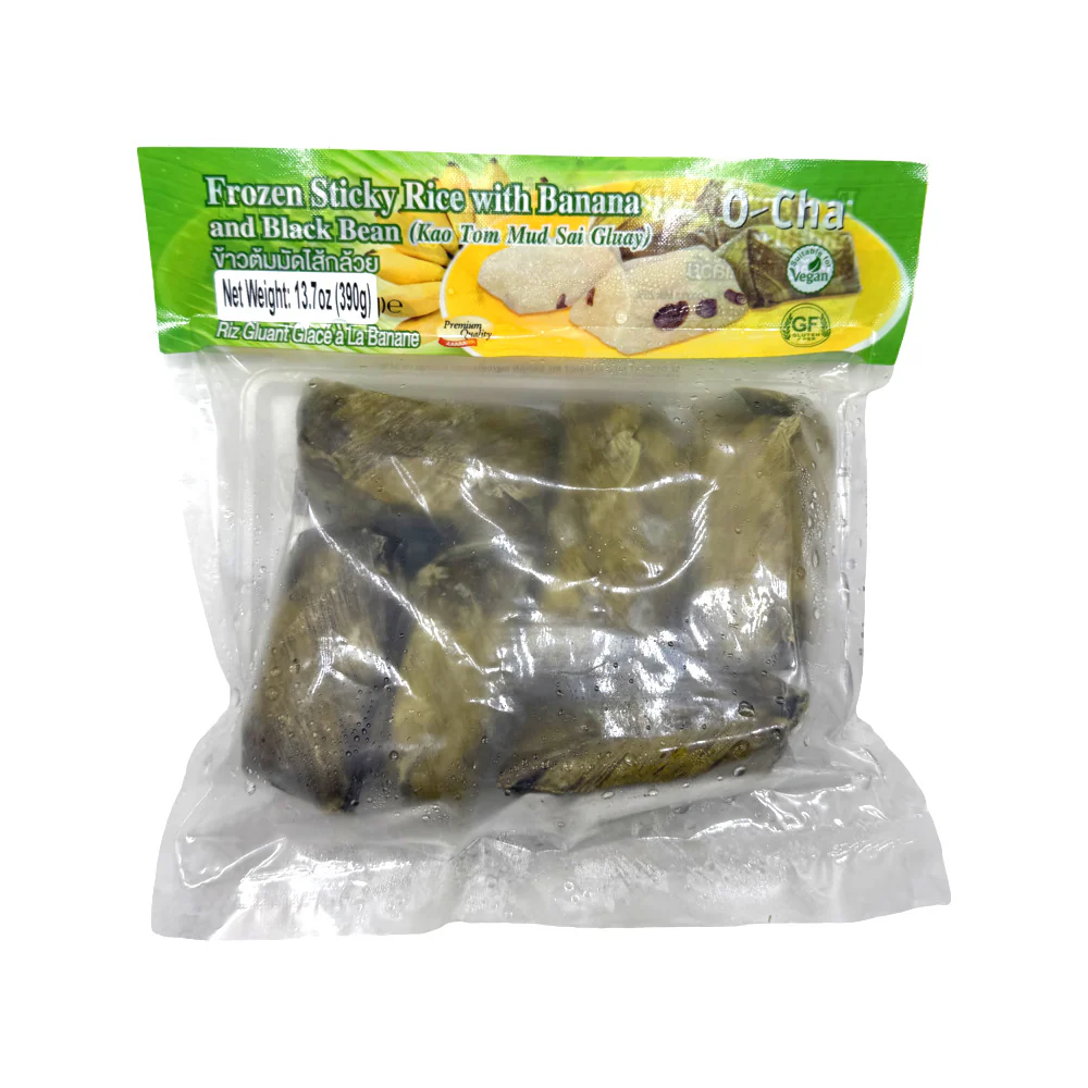 O-Cha Frozen Sticky Rice with Banana & Black Bean 390g
