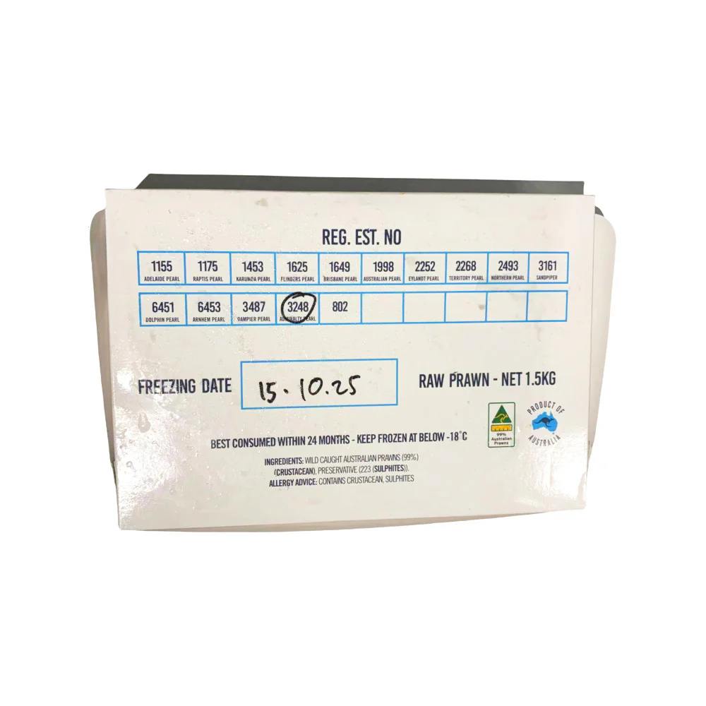 Ocean Pearl Frozen Australian Wild King Prawns Size 15/25 - 1.5kg - Image 3