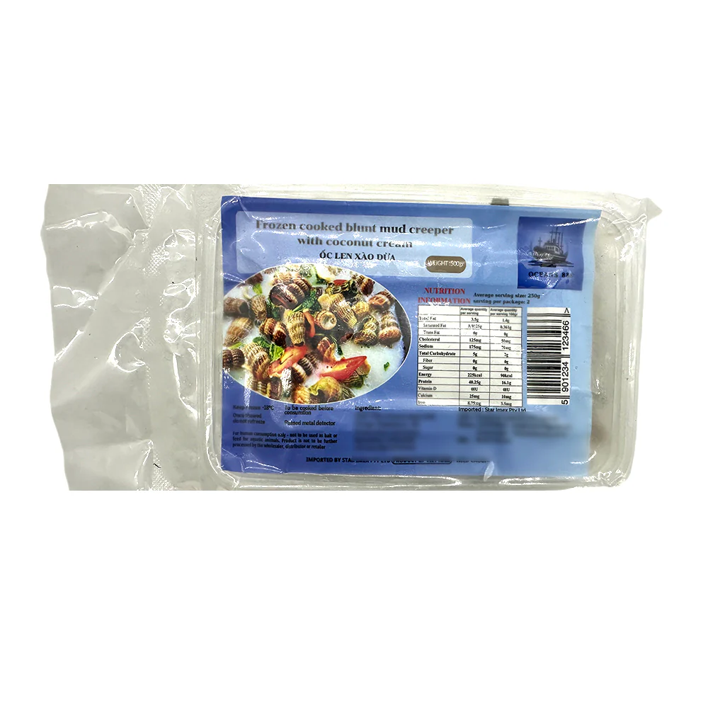 Oceans 888 Frozen Cooked Coconut Mud Creeper - 500g - Image 3