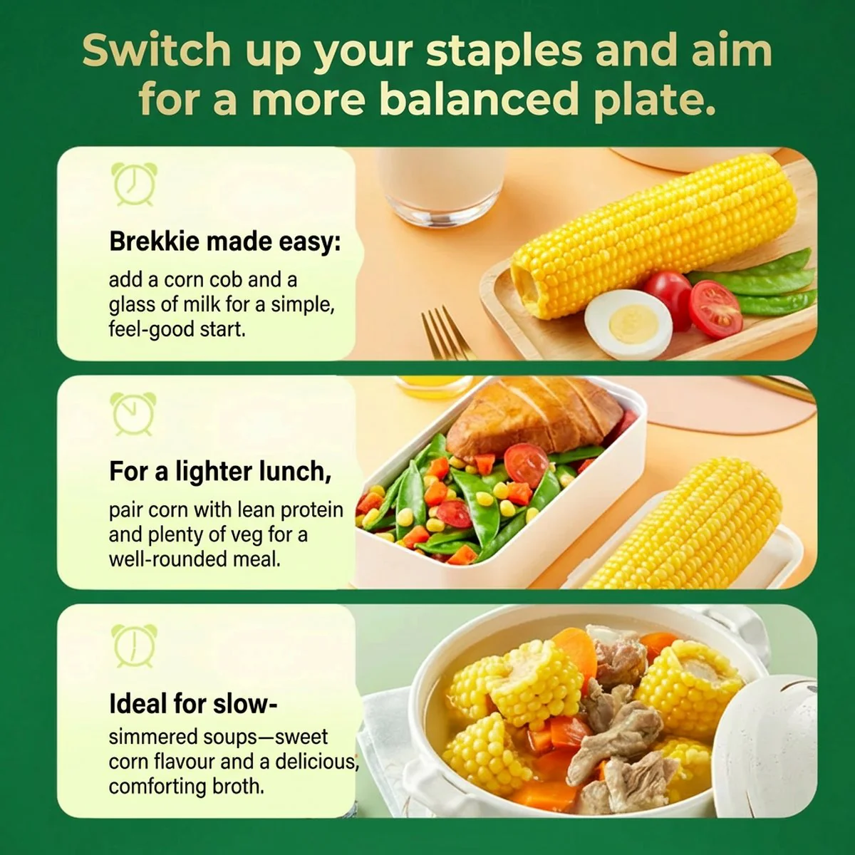 October Rice Field Yellow Waxy Corn 1.76kg (8 x 220g) - Ready-to-Eat Vacuum-Sealed Corn on the Cob - Image 2