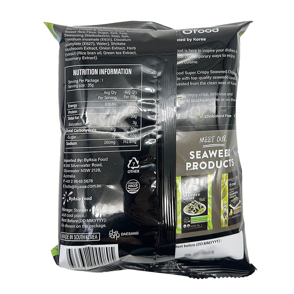 O'Food Super Crispy Seaweed Chips - Original Flavor, 35g - Image 3