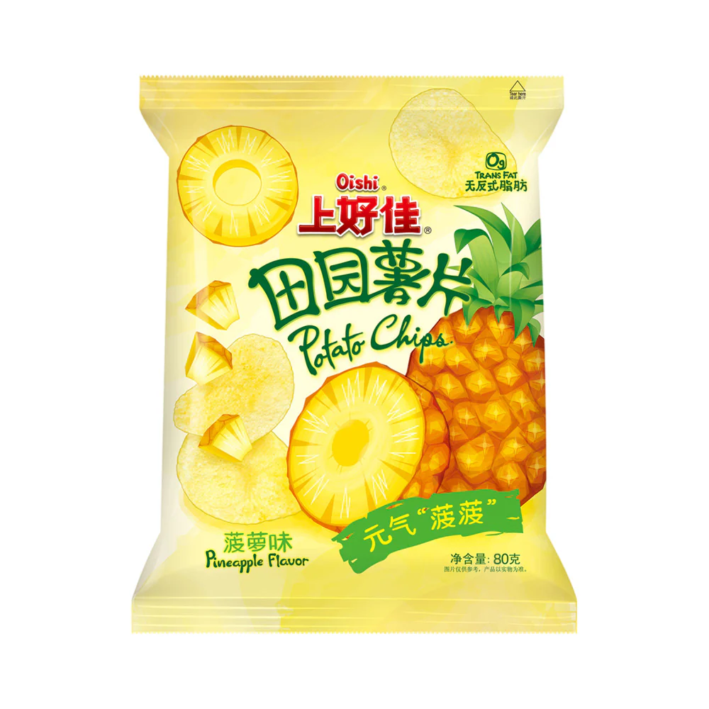 Oishi Potato Chips – Pineapple Flavor 80g