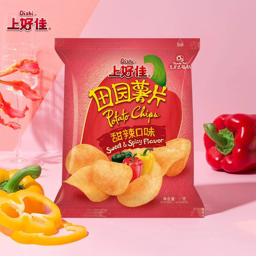 Oishi Sweet & Spicy Potato Chips 70g - Image 3