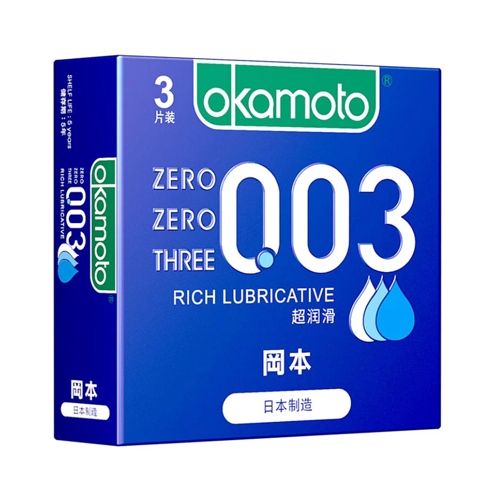 Okamoto 003 Rich Lubricative Ultra-Thin Condoms - 3 Pieces