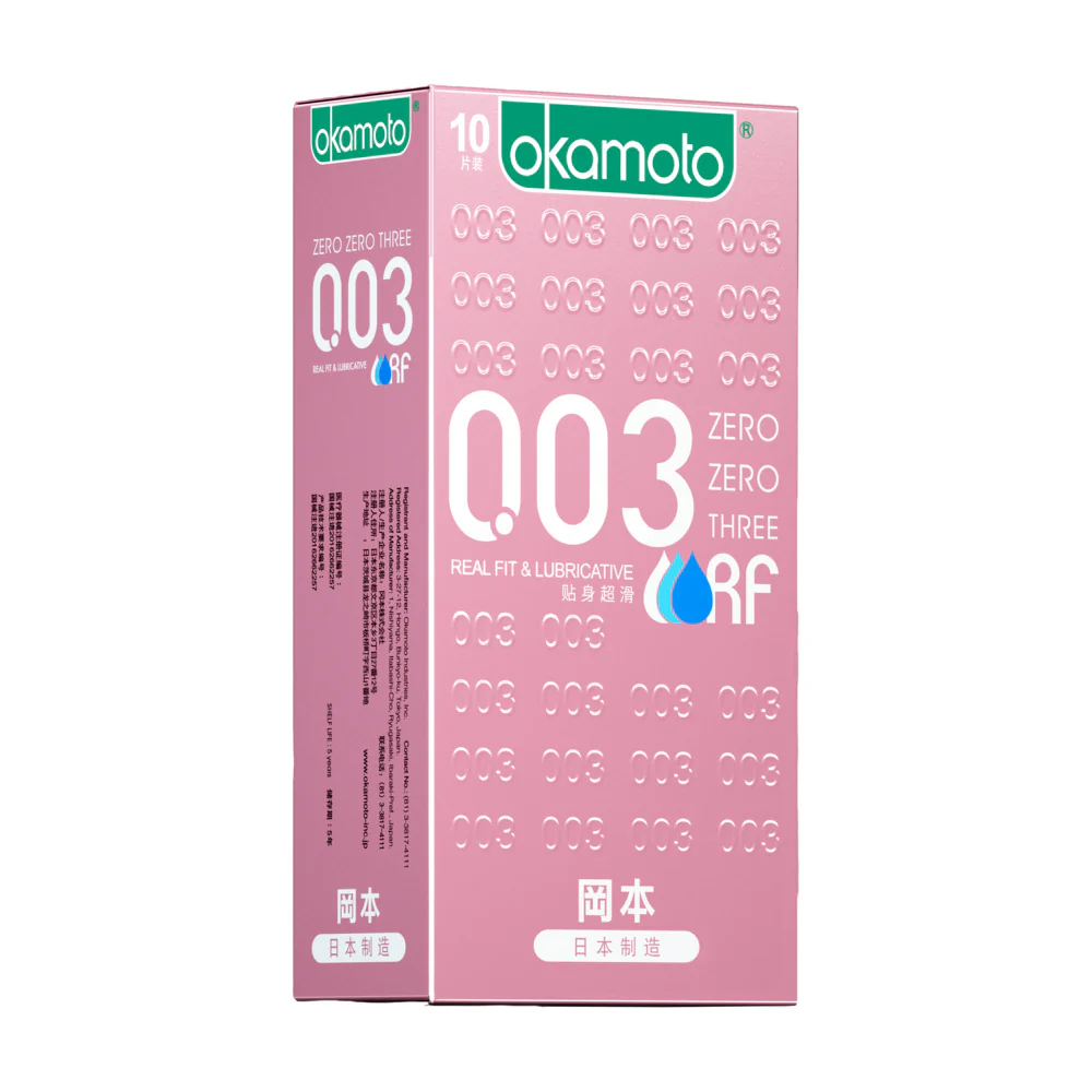 Okamoto Zero Zero Three (003) Real Fit RF Lubricated Condoms - 10 Count - Ultra-Thin 0.03 mm - Image 2