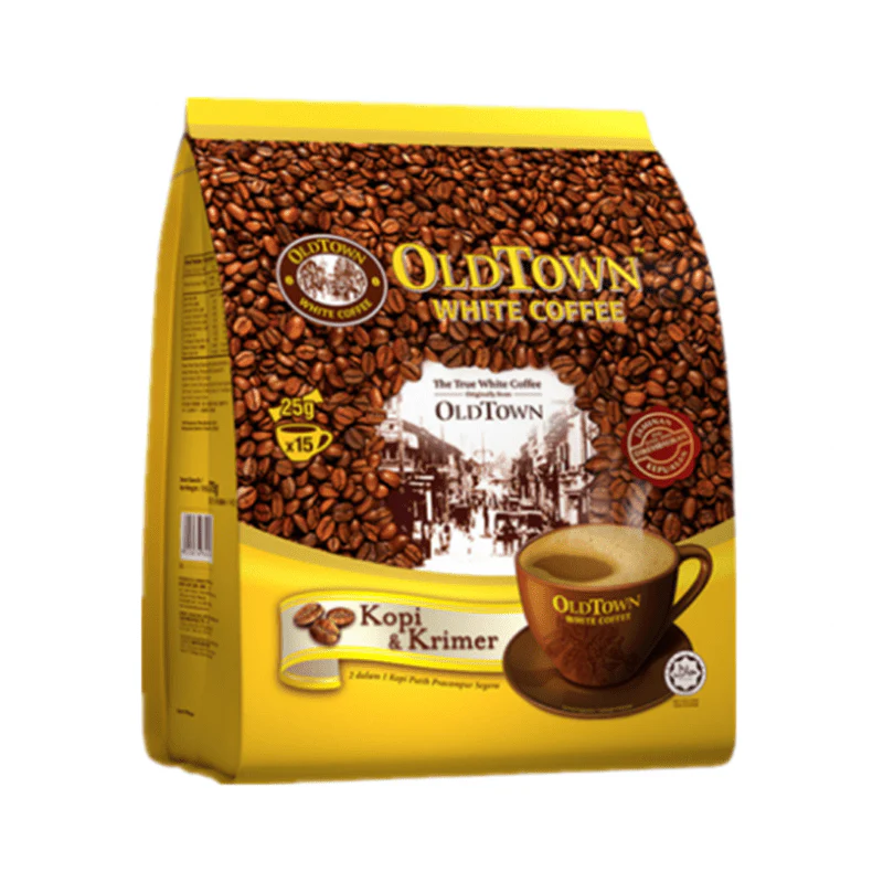 OldTown 2-in-1 Coffee & Creamer Instant White Coffee Drink - 15 Sachets, 375g
