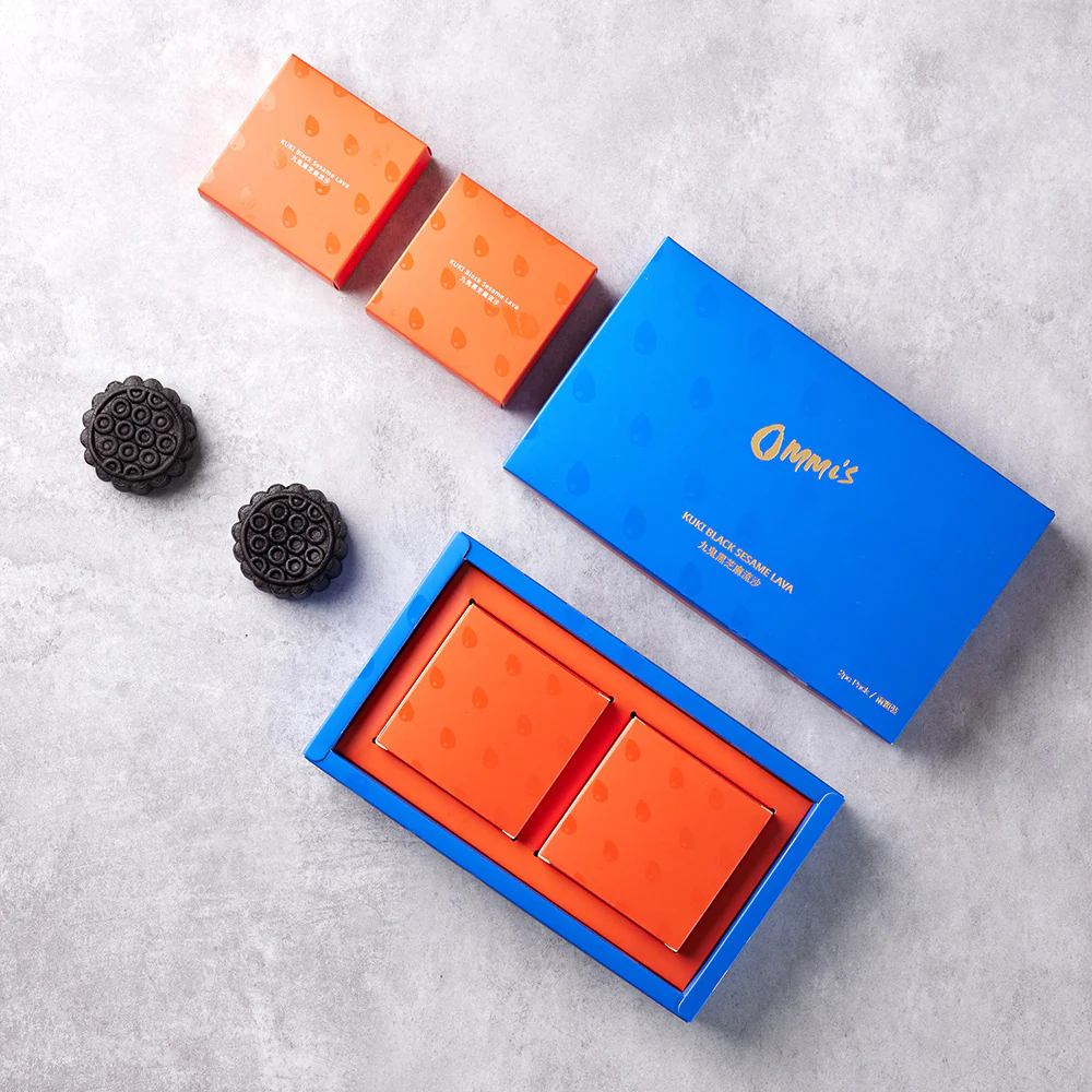 Ommi's Special Mooncakes Kuki Black Sesame Lava - 2 Pieces, 150g - Image 2