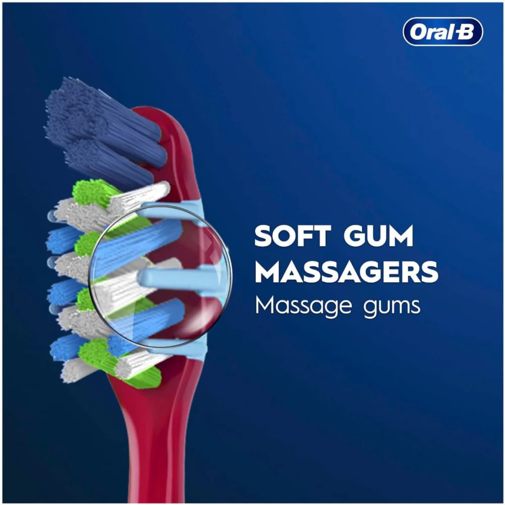 Oral-B Cross Action Gum Care Soft Toothbrush - 4 Pack - Image 3