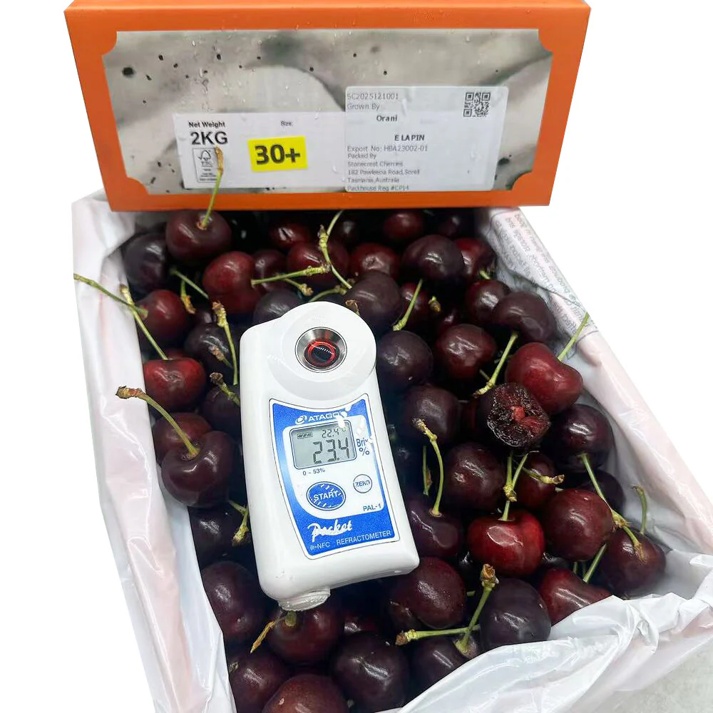 Orani Tasmanian Lapin Cherries Gift Box 2kg – 30mm+ Size - Image 3
