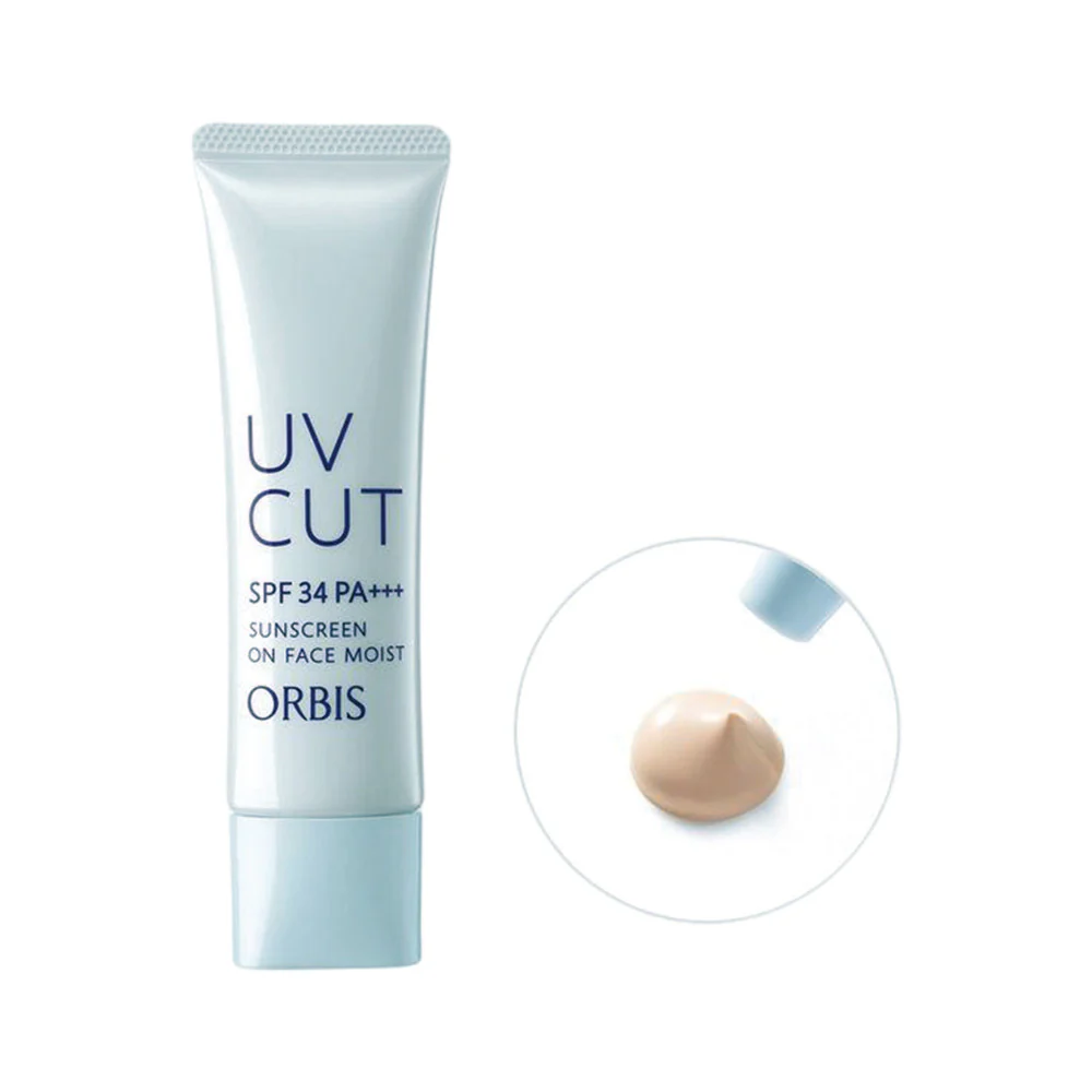 ORBIS UV Cut Sunscreen On Face Moist SPF34 PA+++ 35g - Oil-Free Makeup Base - Image 2