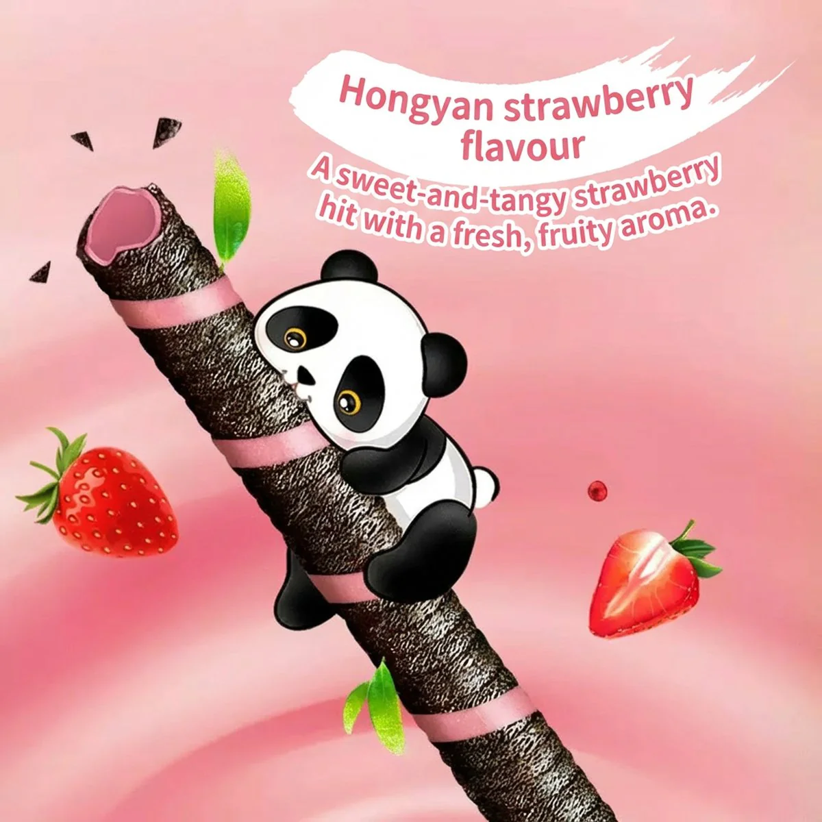 Oreo Cocoa Wafer Rolls – Strawberry Milkshake Flavour 50g - Image 2