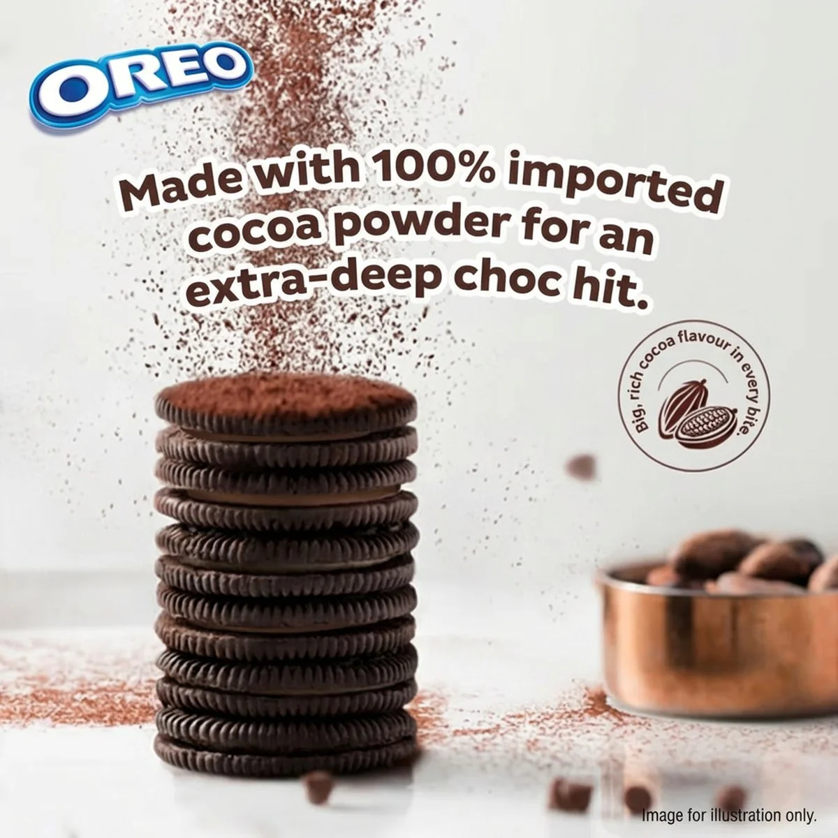 Oreo Intense Chocolate Flavor Sandwich Cookies - 97g - Image 4