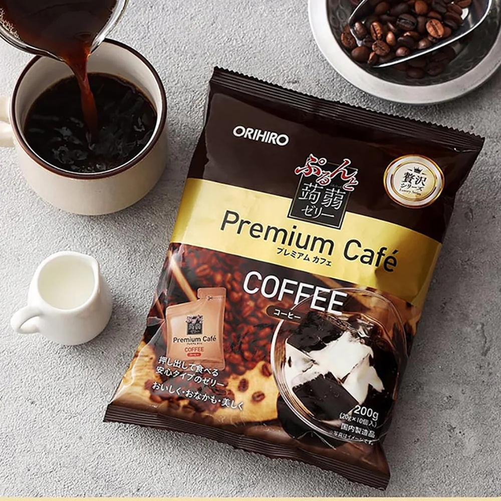 Orihiro Konjac Jelly Coffee Flavor - 10 Pieces, 200g - Image 2