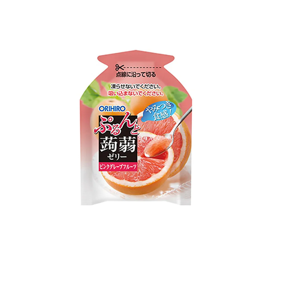 Orihiro Konjac Jelly Limited Edition Low-Calorie Pink Grapefruit Flavor - 6 Packs, 120g - Image 2