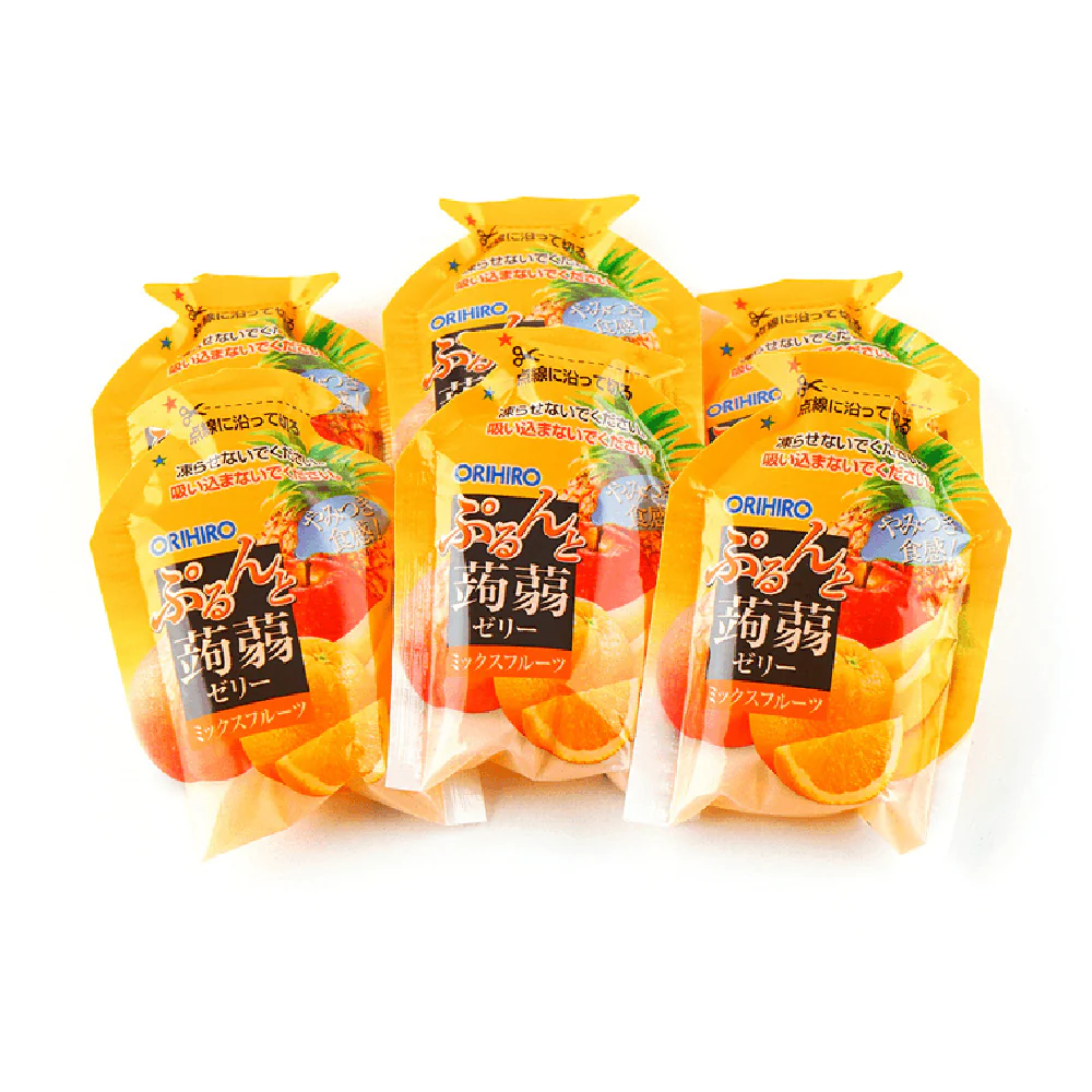 Orihiro Low-Calorie Konjac Jelly - Tropical Fruit Flavor, 6 Packs, 120g - Image 2