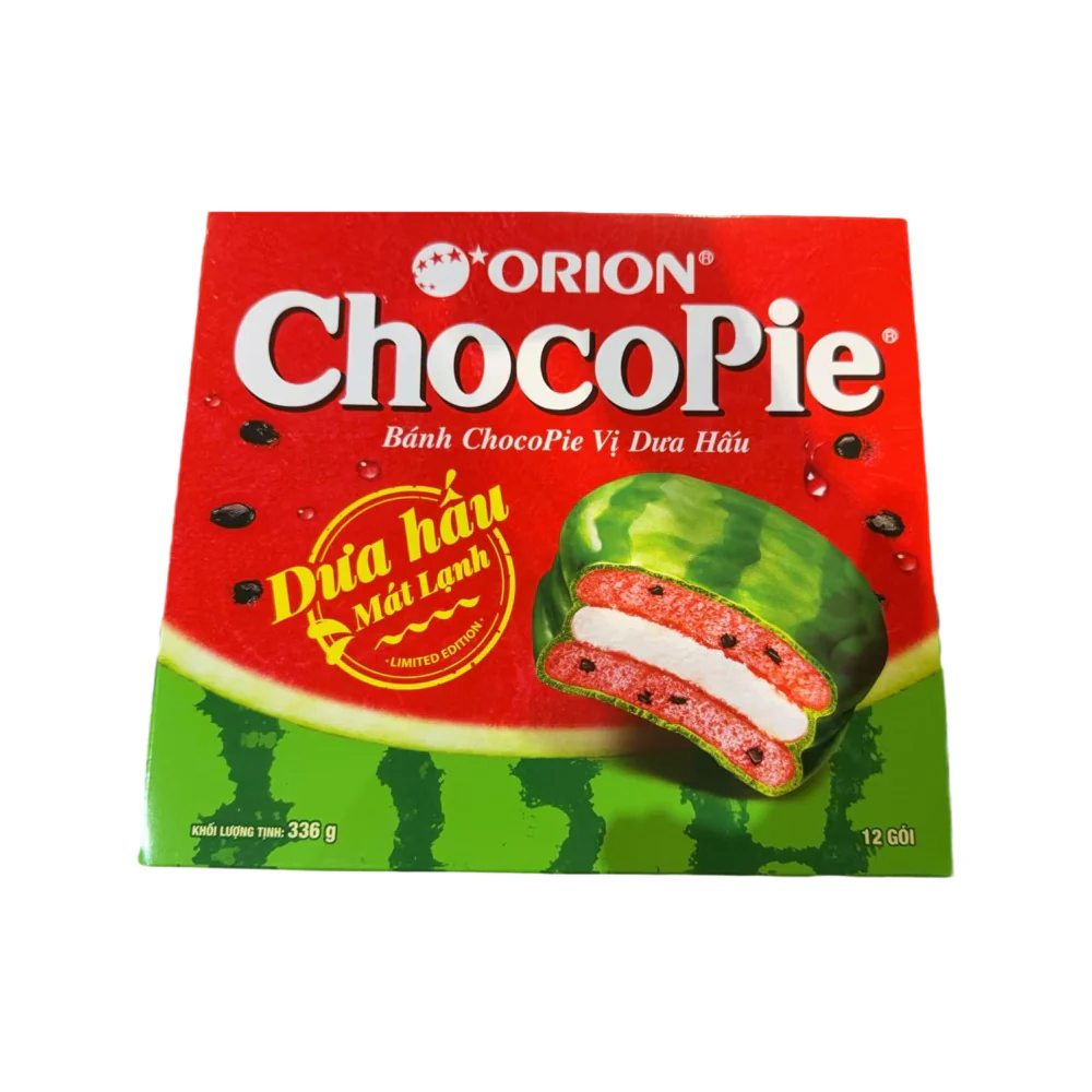 Orion ChocoPie Watermelon Flavour – Limited Edition, 12 Cakes 336g