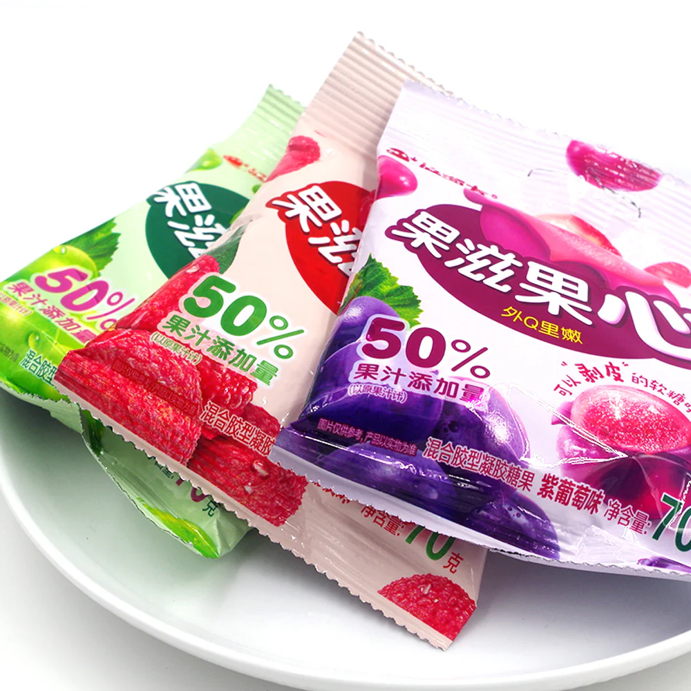 Orion Juicy Grape Peelable Gummies 70g - Grape Gummy Candy with Soft Filling - Image 3