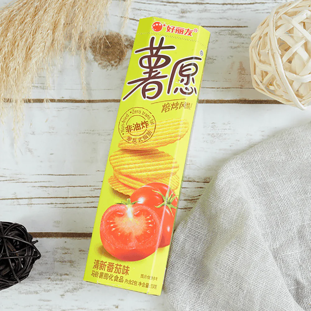 Orion Non-Fried Potato Chips - Fresh Tomato Flavor, 104g - Image 4