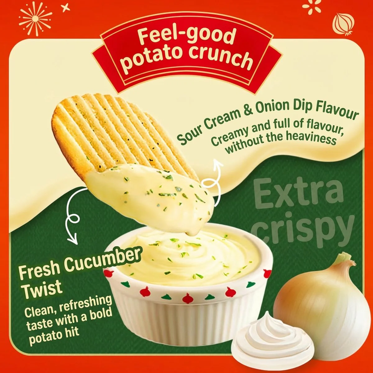 Orion Shuyuan Sour Cream & Onion Potato Chips 96g - Image 2
