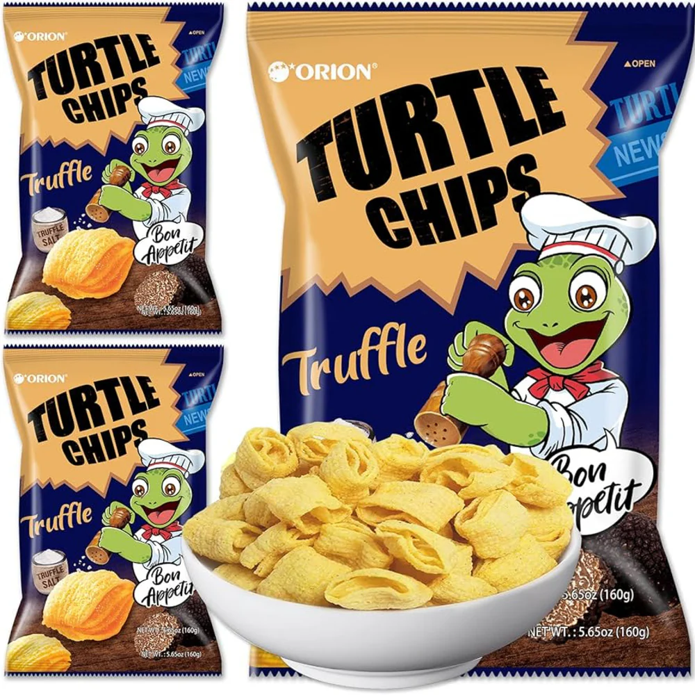 Orion Turtle Chips Multilayer Potato Chips Black Truffle Flavor 160g - Image 2