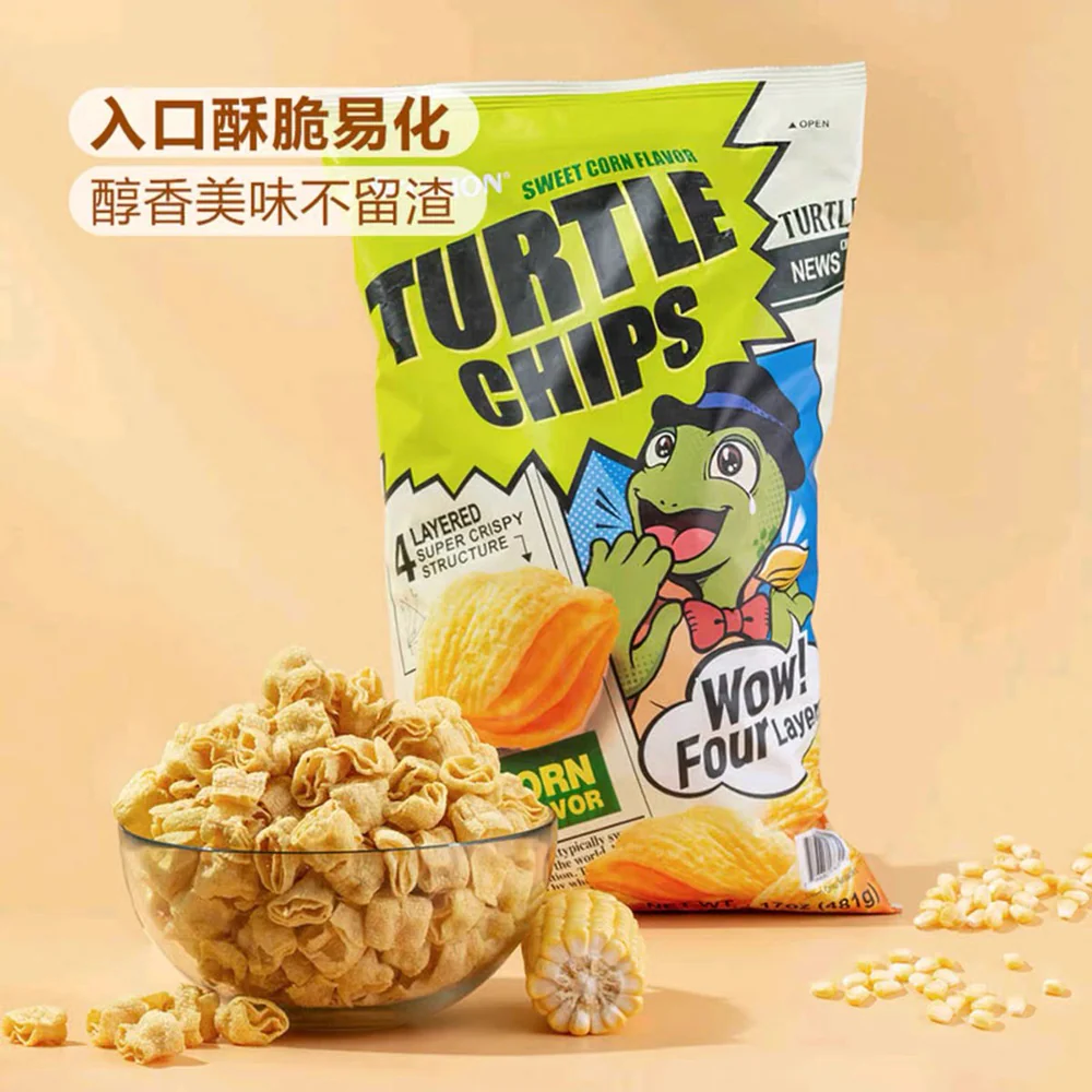 Orion Turtle Chips Sweet Corn Flavor - 481g - Image 3