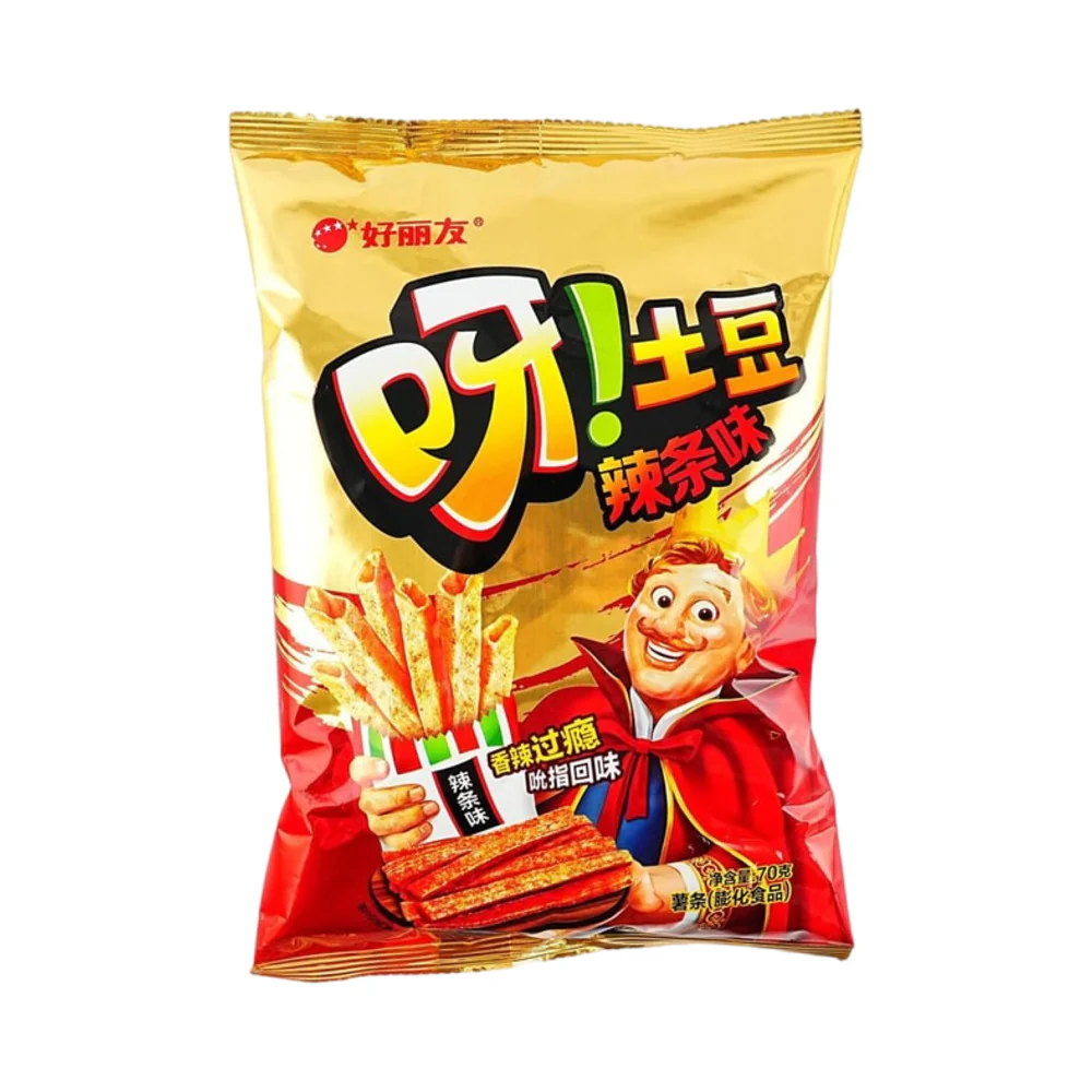 Orion Ya! Potato Hollow Fries – Spicy Latiao-Style 70g - Image 2