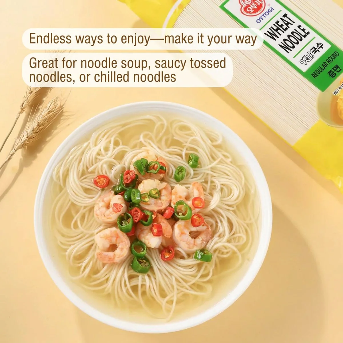 Ottogi Korean Wheat Noodles - 1.5kg - Image 2