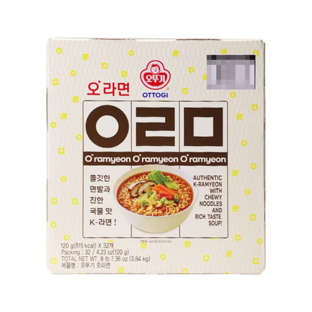Ottogi O' Ramyeon Korean Instant Noodles 120g x 32 Packs – Limited Import