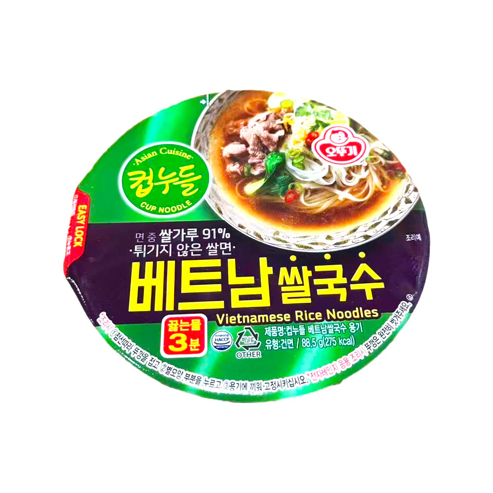 Ottogi Vietnamese Rice Noodles Cup – 88.5g (Non-Fried, Ready in 3 Minutes)