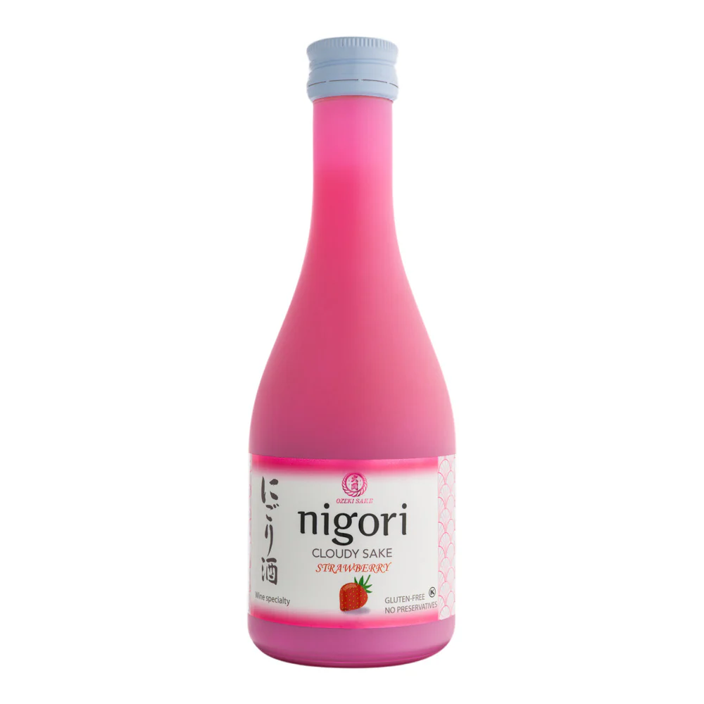 Ozeki Nigori Strawberry Cloudy Sake 9% ABV 300ml – Japanese Fruit-Flavoured Sake