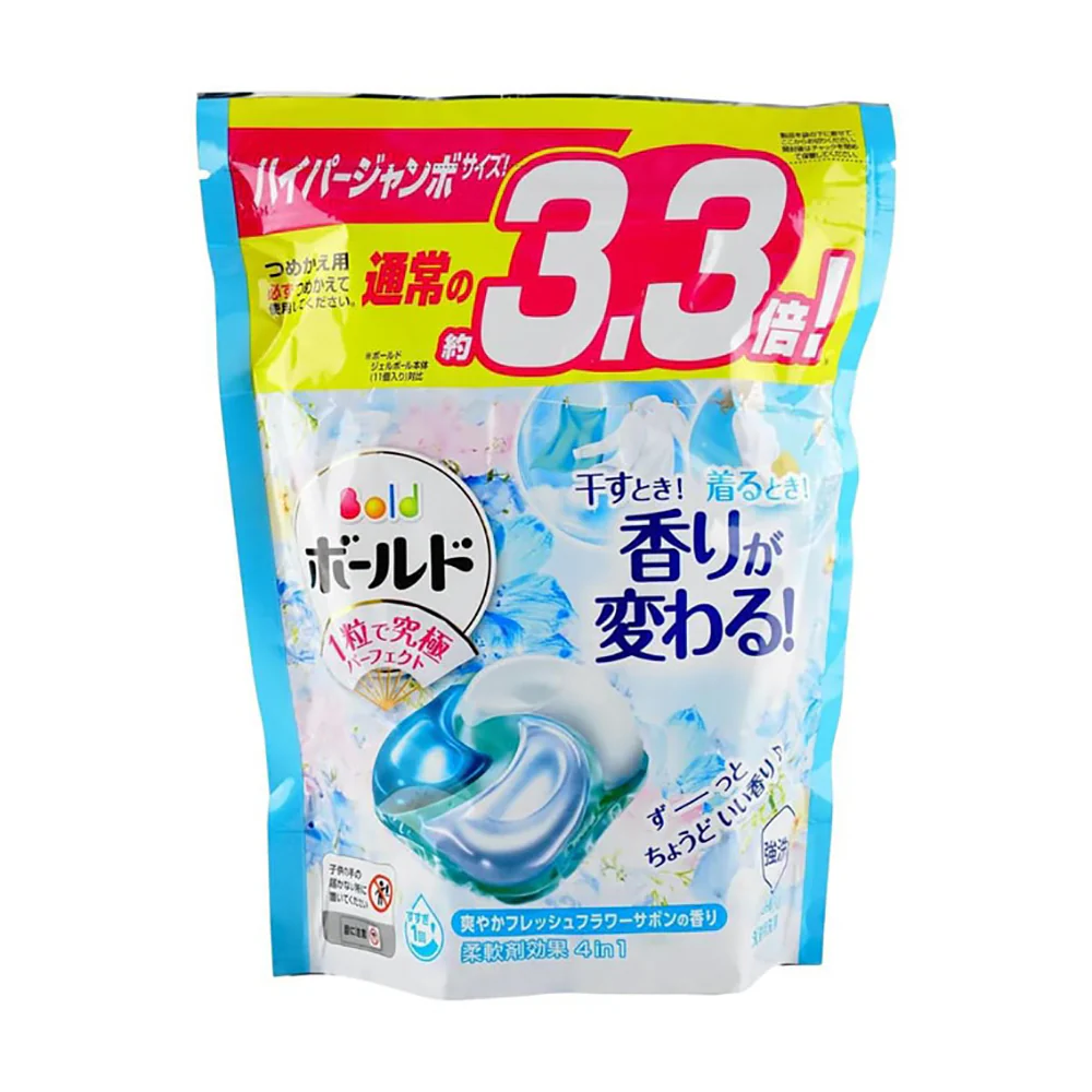 P&G 4D Carbonated Antibacterial Laundry Balls with Fresh Floral Scent, Pack of 36
