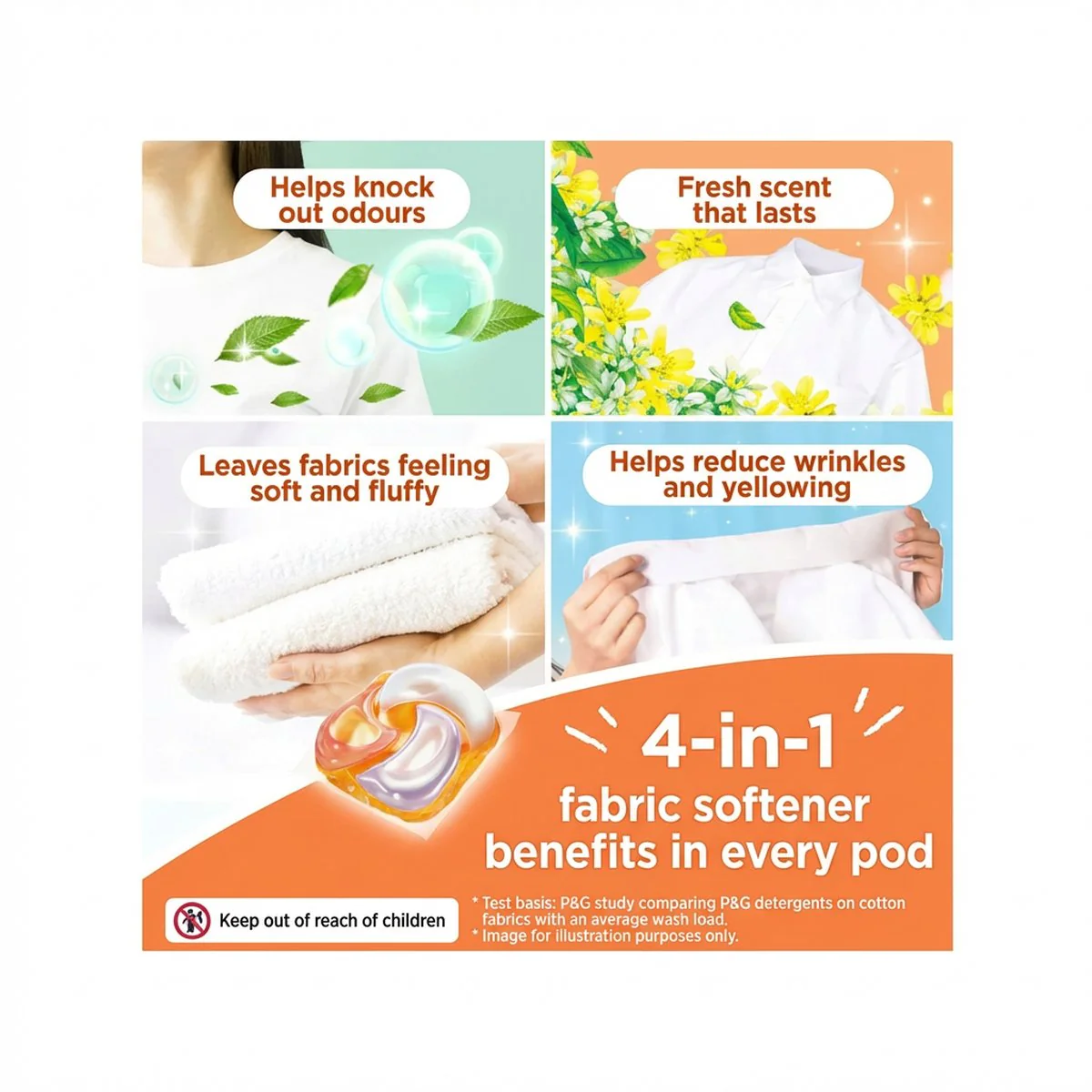 P&G Bold 4D Laundry Pods – Fresh Citrus & Verbena Refill (27 Pods) - Laundry Detergent Capsules - Image 2
