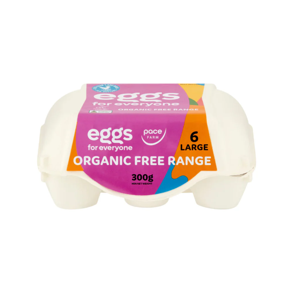 Pace Farm Eggs for Everyone Organic Free-Range Eggs (Large) - 6 Pack, 300g - Image 3