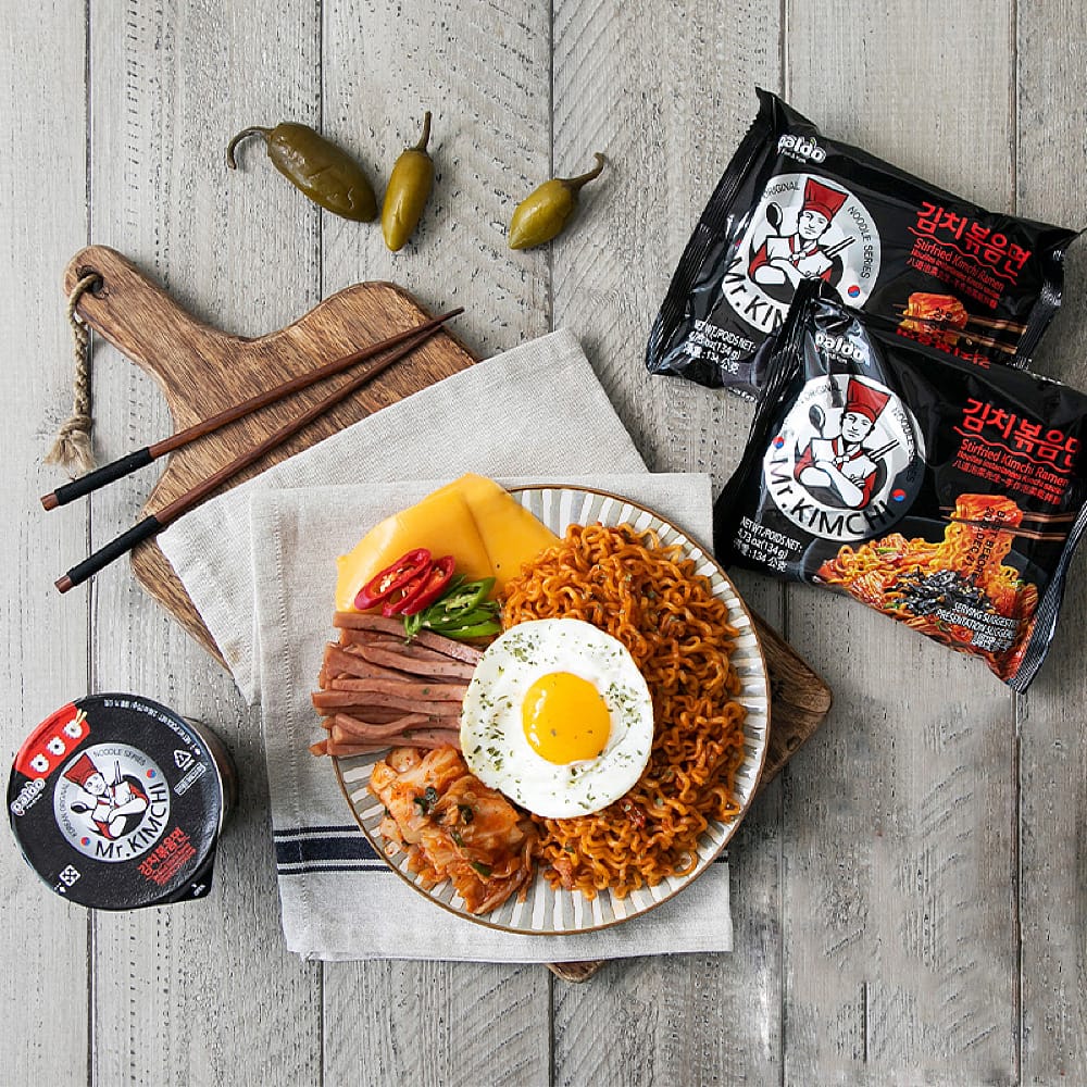 Paldo Mr. Kimchi Handmade Stir-Fried Kimchi Ramen - 134g x 4 Packs - Image 3