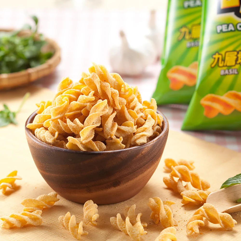 Pea Crackers Basil Flavor - 48g - Image 2