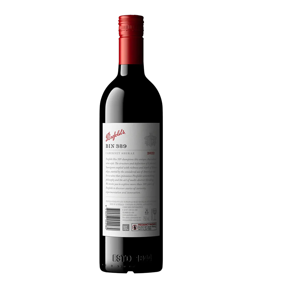 Penfolds Bin 389 Cabernet Shiraz 2022 750mL - Image 2