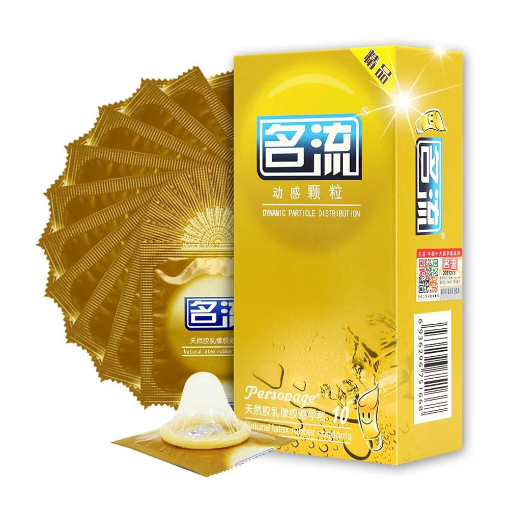 Mingliu Dynamic Particle Natural Latex Condoms - 10 Pieces