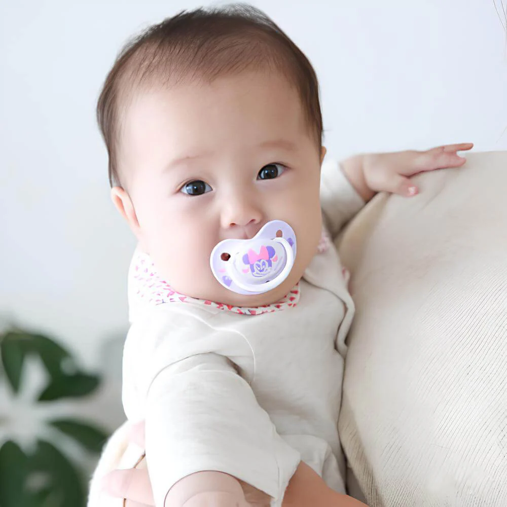 Pigeon Baby Pacifier M Size - Purple Minnie Mouse Design - Image 2