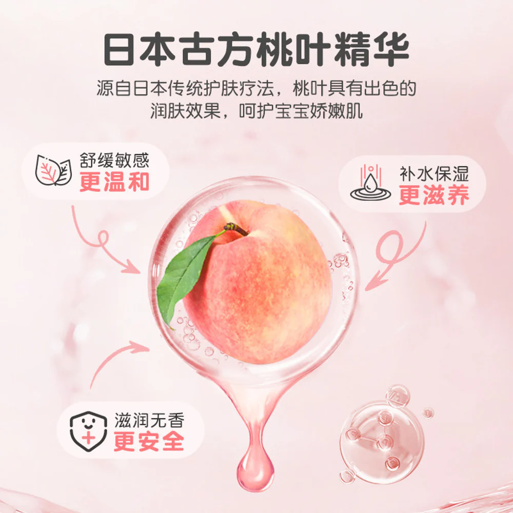 Pigeon Baby Peach Leaf 2-in-1 Foaming Body Wash Refill 400ml - Image 3
